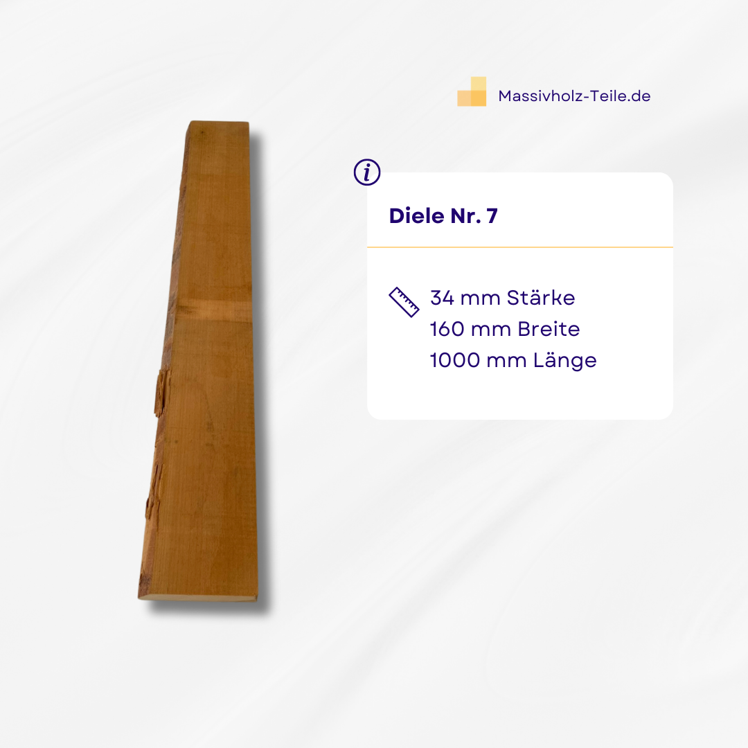 Einseitig besäumte Buchenbretter, 34mm Stärke