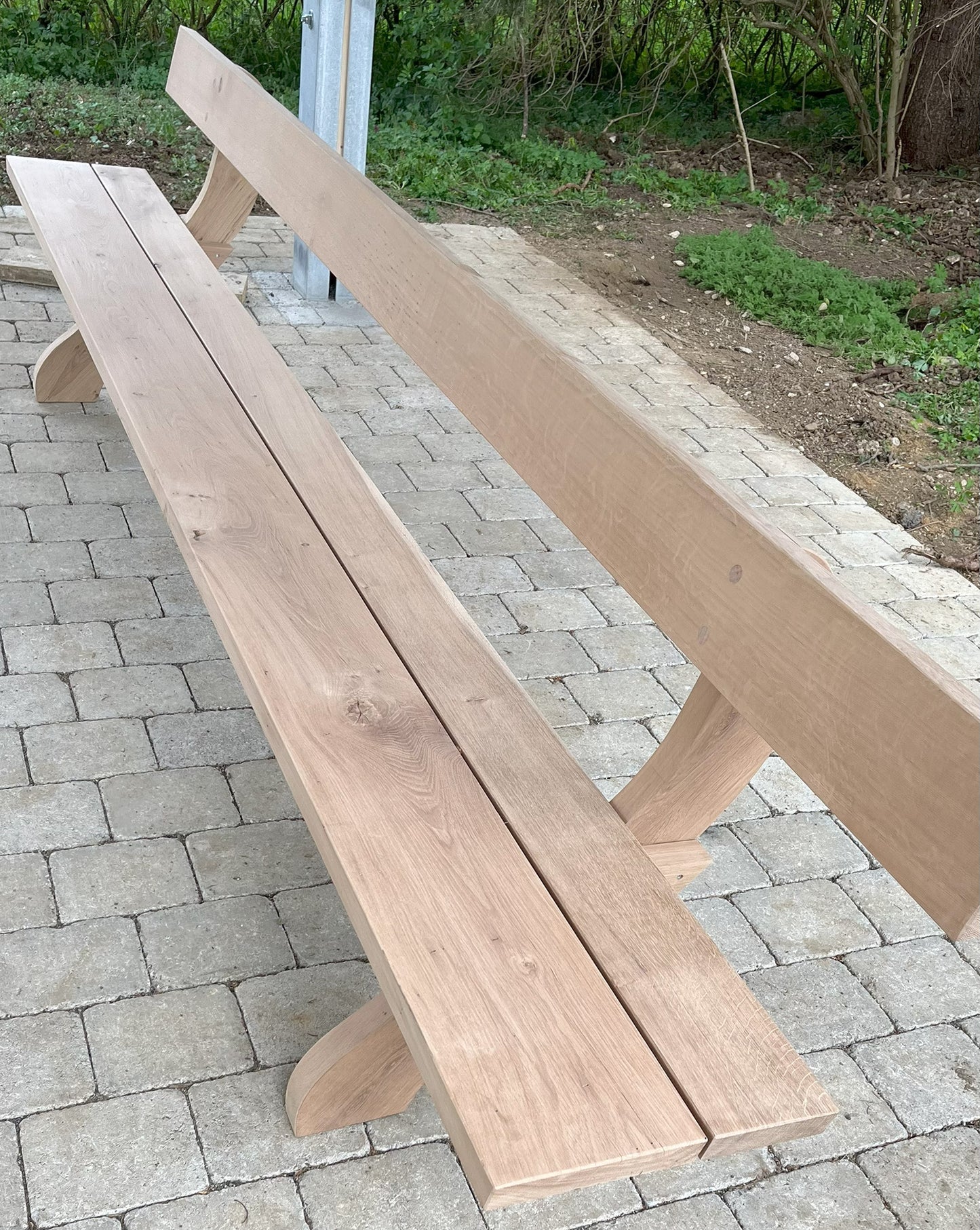 Gartenbank Eiche massiv, Länge 2,20m