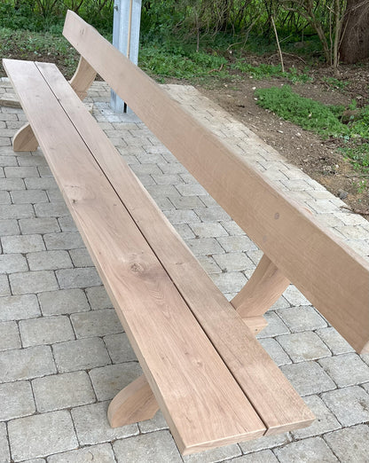 Gartenbank Eiche massiv, Länge 2,20m